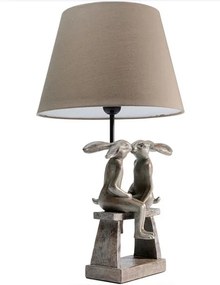 Bunny Love stolová lampa hnedá/béžová 53cm