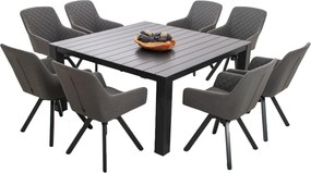 Doppler PRATO PARIS sivá, otočné kreslá, 8+1