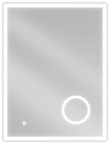 Mexen Kala, LED kúpeľňové zrkadlo s podsvietením a kozmetickým zrkadlom 60 x 80 cm, 6000K, ochrana proti zahmlievaniu, 9820-060-080-611-00