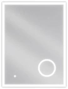 Mexen Kala, LED kúpeľňové zrkadlo s podsvietením a kozmetickým zrkadlom 60 x 80 cm, 6000K, ochrana proti zahmlievaniu, 9820-060-080-611-00