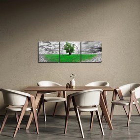 Obraz - Kus prírody v meste (s hodinami) (90x30 cm)