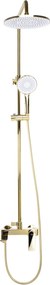 Rea Avalon, sprchová súprava s dažďovou hlavovou a ručnou hlavicou, zlatá lesklá, REA-P8812