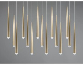LED závesné svietidlo v zlatej farbe Cala – Trio Select