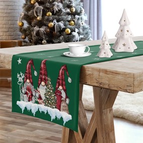 Dekorstudio Vianočný behúň s potlačou škriatkov UD404-884 Rozmer behúňa (šírka x dĺžka): 40x180cm
