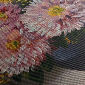 Obraz - Olejomaľba, Kvety vo váze (120x50 cm)