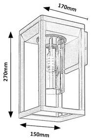 Rabalux 77085 nástenné vonkajšie svietidlo Zernest