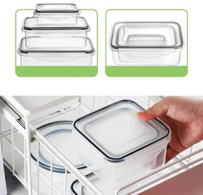 24 dielna plastová sada dóz na uchovávanie čerstvých potravín
