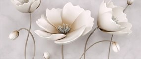 Obraz bielych kvetín (120x50 cm)