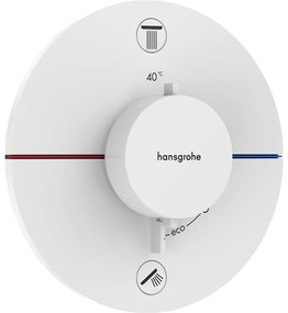 HANSGROHE ShowerSelect Comfort S termostat pod omietku pre 2 spotrebiče, matná biela, 15554700
