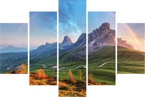 Obraz dúhy nad skaliskami (150x105 cm)