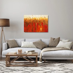 Sklenený obraz maľované abstrakcie (70x50 cm)