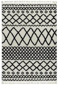 Kusový koberec Shaggy Safi smetanovo biely 80x300cm