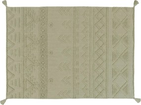 Lorena Canals, Kusový koberec Tribu Olive, 140x200, zelená, obývacia izba