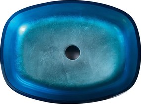Modré sklenené umývadlo 54x39,5 cm Kvaore – Sapho