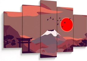 Obraz - Ilustrácie hory Fuji (150x105 cm)