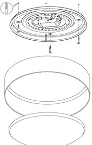 Eglo 96539 - LED Stmievateľné stropné svietidlo PALOMARO 1 1xLED/18W/230V