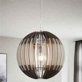 Eglo 63256 - Luster na lanku OLMERO PRO 1xE27/60W/230V pr. 40 cm šedá/biela