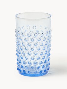 Ručne fúkané poháre na vodu Hobnail, 6 ks