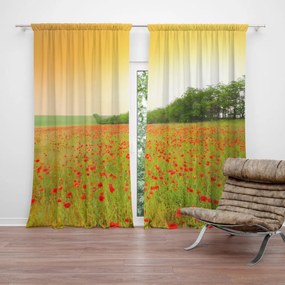 Sablio Záves Pole vlčieho maku: 2 ks 140x250 cm