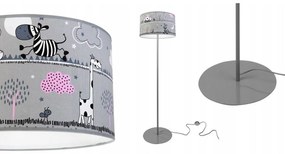 Detská stojacia lampa Ladybird, 1x textilné tienidlo so vzorom, (výber z 2 farieb konštrukcie), o