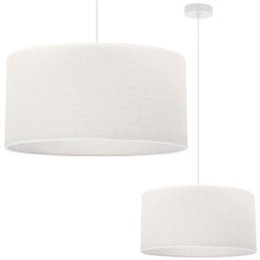 Závesné svietidlo Juta, 1x biele jutové tienidlo, (fi 35cm), w