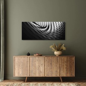 Abstraktný obraz - čiernobiela špirála (120x50 cm)