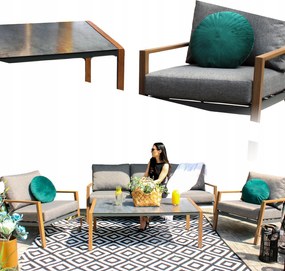 CH Súprava hliníkového nábytku Astana - šedá