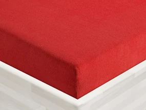 Froté napínacie prestieradlo FR-007 Sýto červené 90 x 200 - výška 20 cm