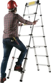 Teleskopický rebrík, 2 x 1,9 m, S