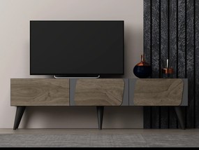 TV stolík/skrinka Sepiva (antracit + orech) . Akcia -20%. Vlastná spoľahlivá doprava až k Vám domov. 1095261