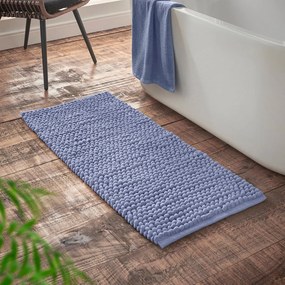 Modrá kúpeľňová predložka 50x120 cm Aspen Bobble – Bianca