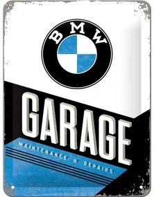 Plechová ceduľa BMW - Garage, (15 x 20 cm)