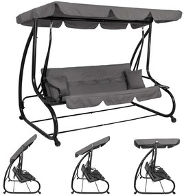 Záhradná hojdačka LINDA SPRINGOS GS0003-sivá