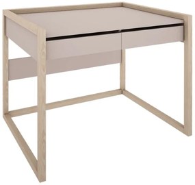 Písací stôl na drevených nohách BASIC kašmírový