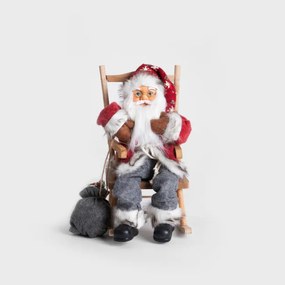 Vianočný škriatok CLAUSE Mikuláš na hojdacom kresle 713972