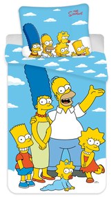 Jerry Fabrics Bavlnené obliečky 140x200 + 70x90 cm - The Simpsons family "Clouds 02"