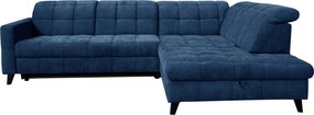 XXXLutz ROHOVÁ SEDAČKA, textil, modrá Xora - Sedačky - 002527008011