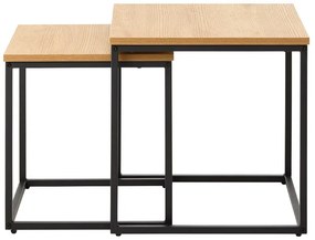Sada odkladacích stolíkov Valenzuela 50 cm vzor dub