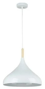 Luster na lanku MIKO 1xE27/60W/230V pr. 32 cm biela