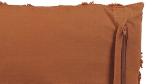 Všívaný dekoratívny vankúš 45 x 45 cm oranžový LEWISIA Beliani