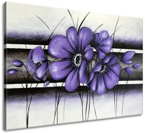 Gario Ručne maľovaný obraz Tajomný fialový Vlčí mak Rozmery: 100 x 70 cm