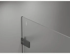 Mexen Lunar-F L, skladací sprchový kút ľavý 100 x 70 cm, 8mm číre sklo, grafitový profil, 836L-100-070-95-00-L