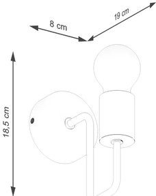 Sollux SL.1664 - Nástenná lampa TIMBO 1xE27/15W/230V biela/béžová/buk