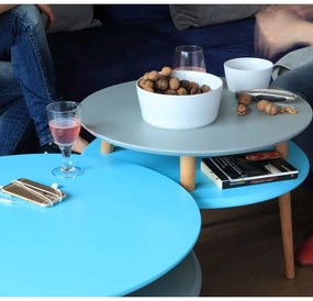 Grafitovosivý konferenčný stolík Ragaba UFO, ⌀ 57 cm