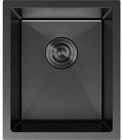 Mexen Trixo, 1-komorový nerezový drez 370 x 440 mm, čierna, 6412371000-70