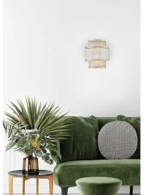 Zuma Line W0528-02B-V6AC - Nástenné svietidlo SERGIO 2xG9/33W/230V zlatá