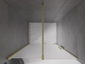 Mexen Velar, posuvné sprchové dvere do otvoru 110 cm, 8mm sklo námraza, zlatá matná, 871-110-000-31-55