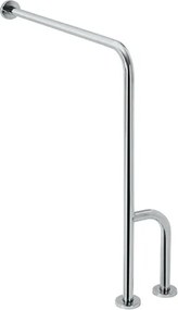 Bemeta Design HELP: Madlo, s dvojitým kotvením do zeme, pravé, s krytkou, nerez, mat - 301122142