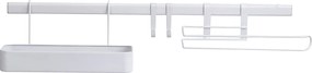 Kuchinox Kuchinox, nástenný kuchynský set s policou, tyčou a háčikmi, biela, LAV-EKZ_610A