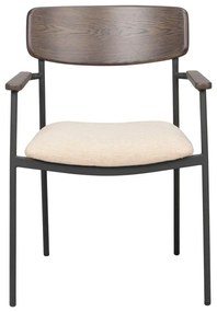 Krémovo-tmavohnedé jedálenské stoličky v súprave 2 ks Maymont – Rowico